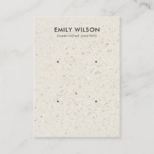 OFF WHITE TERRAZZO 2 STUD EARRING DISPLAY CARD