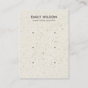 OFF WHITE TERRAZZO 3 STUD EARRING DISPLAY CARD