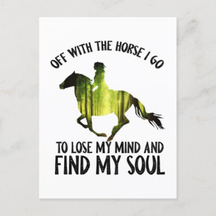 Off With The Horse I Go To Lose My Mind Forest Postcard