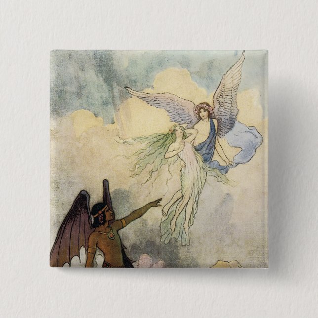 Off, ye icy Spirits, Fly 2 Inch Square Button (Front)