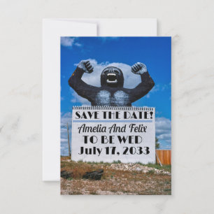 Offbeat Wedding Save the Date, Weird Fun Wedding Save The Date