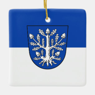 Offenbach Main flag city symbol germany town Ceramic Ornament