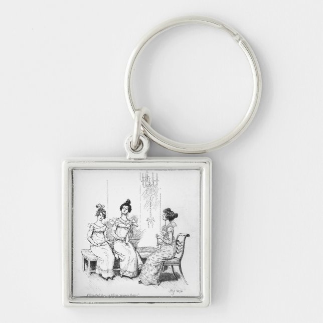Offended two or three young ladies keychain (Front)