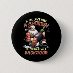 Offensive Christmas Adult Ual Innuendo Santa Rude 2 Inch Round Button