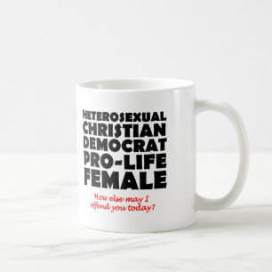 Offensive Democrat Female Christian Mug Humour