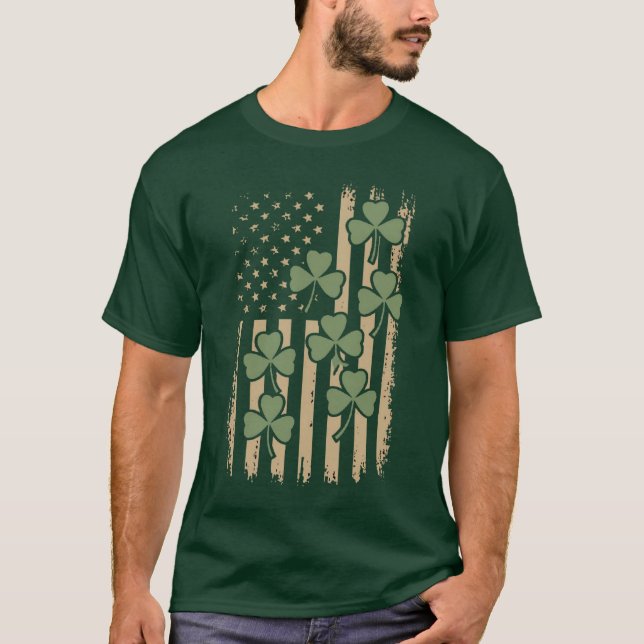Offensive Irish American Funny Flag T-Shirt (Front)