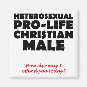 Offensive Prolife Homme Christian Fridge Magnet