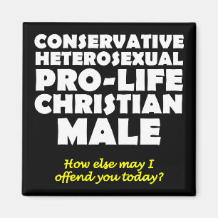 Offensive Prolife Homme Christian Fridge Magnet