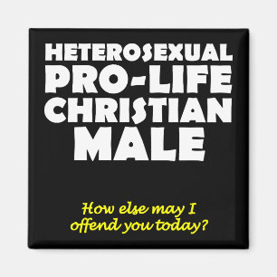 Offensive Prolife Homme Christian Fridge Magnet