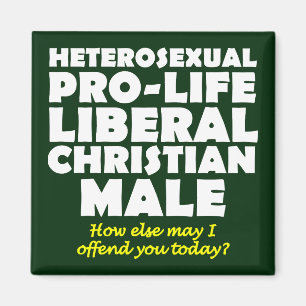 Offensive Prolife Male Christian Fridge Magnet