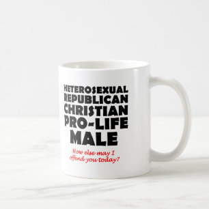 Offensive Republican Male Christian Mug Humour
