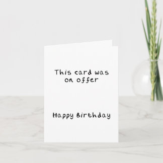 Offer Birthday Card