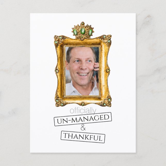 offically un-managed retirement thank you card (Front)