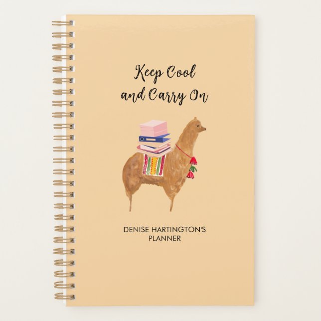 Office Alpaca Llama Funny Inspiration Personal Planner (Front)