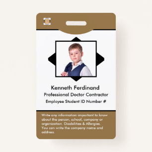 Office Bar Code Logo Id Card Identification Custom Badge