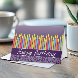 Office Birthday Card with Candles