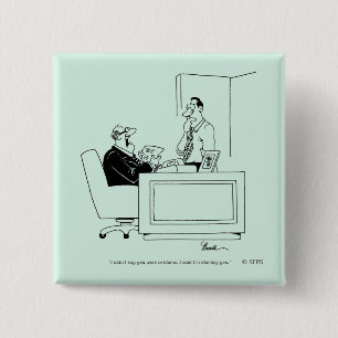 Office Blame 2 Inch Square Button