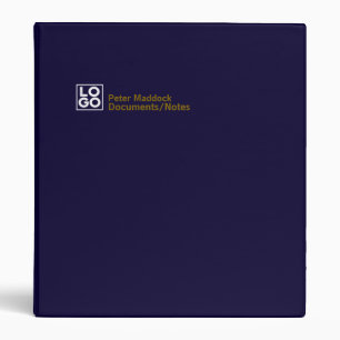 Office Blue Binder with Business Logo
