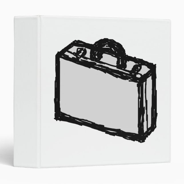 Office Briefcase or Travellers Suitcase. Sketch. Binder (Front/Spine)