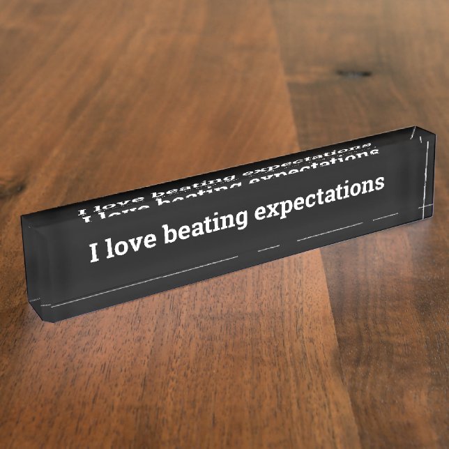Office Business Executive Success Quote Nameplate (Side)