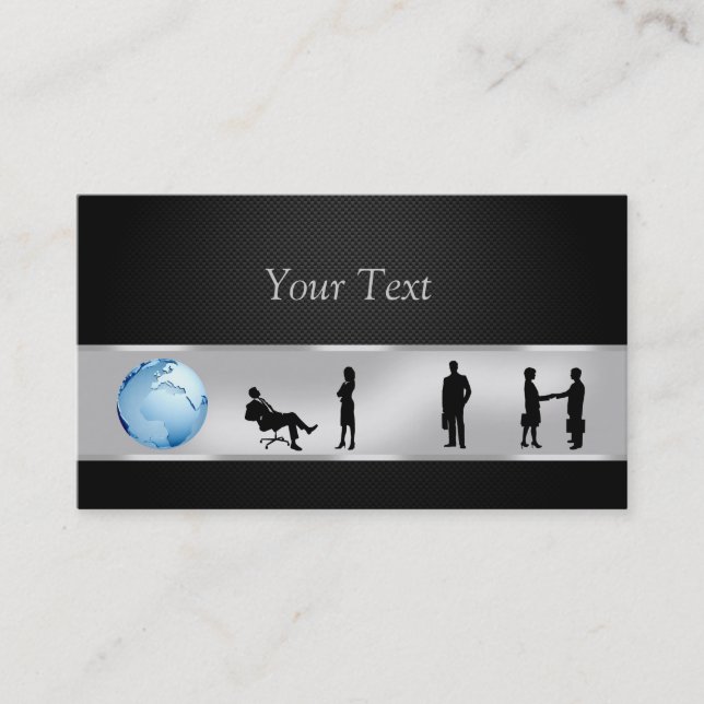 Office Business People World Globe - Carte de visi (Devant)