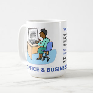 Office & Business Services with Black Female. Coffee Mug