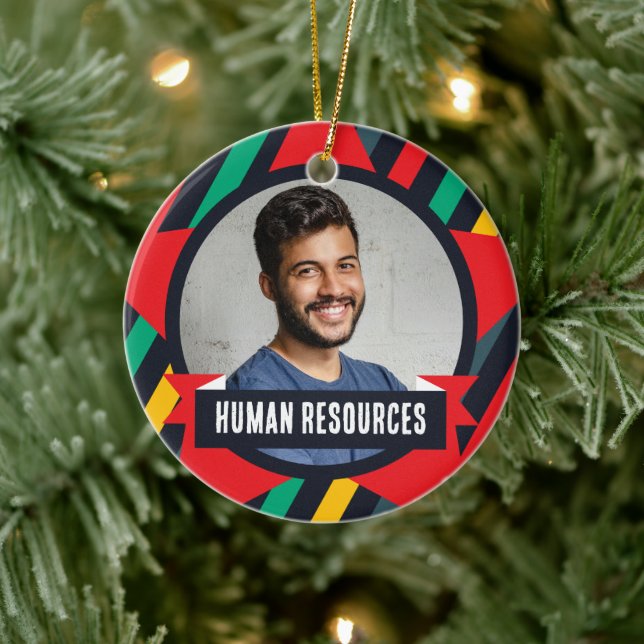 Office Christmas Tree - Human Resources Ceramic Ornament (Tree)