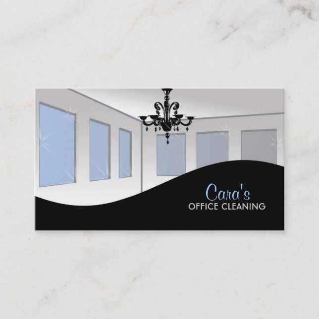 Office Cleaning Business cards (Front)