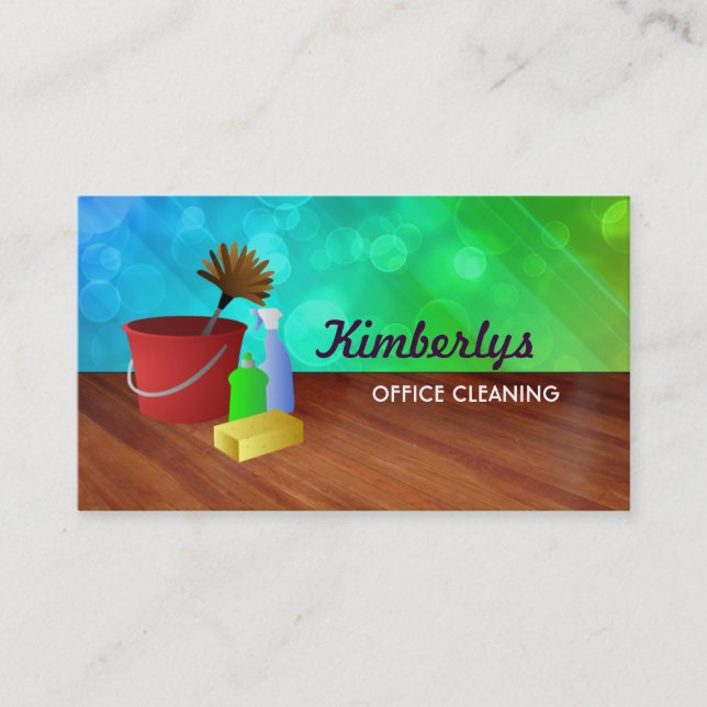 Office Cleaning Business Cards (Front)