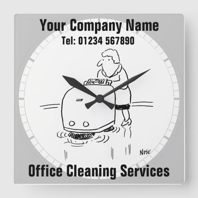 Office Cleaning Services - Office Cleaner Clock (Front)