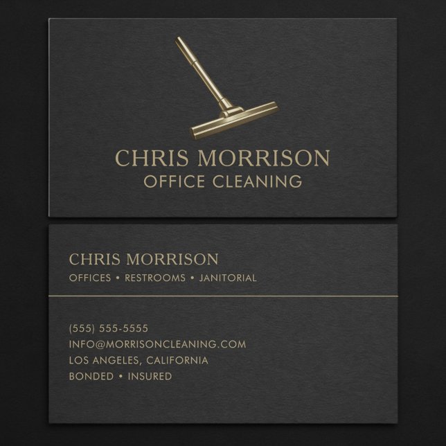 Office Cleaning Services Professional Business Card (Creator Uploaded)