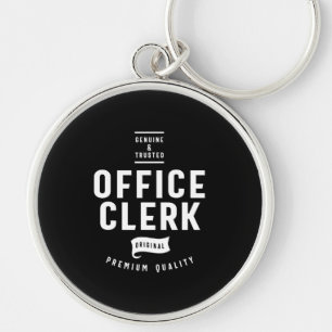 Office Clerk Job Title Gift Keychain
