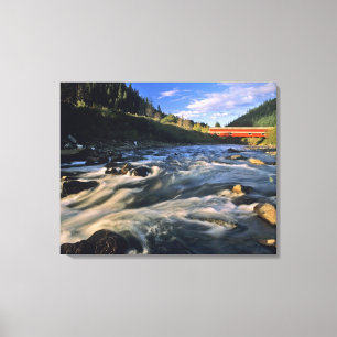 Office Covered Bridge the longest in Oregon at Canvas Print