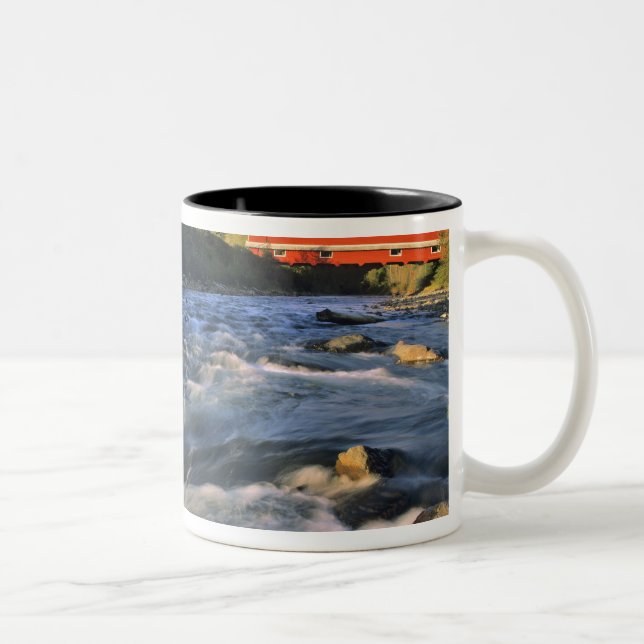 Office Covered Bridge the longest in Oregon at Two-Tone Coffee Mug (Right)