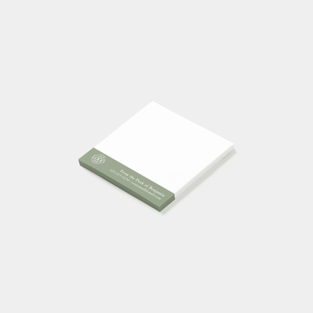 Office Custom Modern Simple Logo From the Desk of Post-it Notes (Angled)