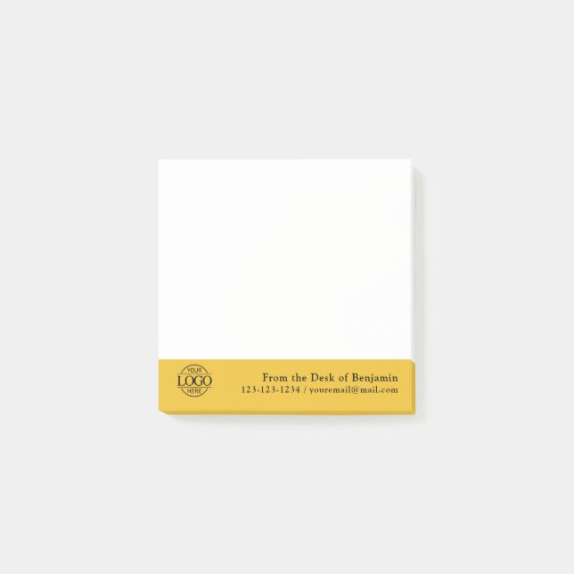 Office Custom Modern Simple Logo From the Desk of Post-it Notes (Front)