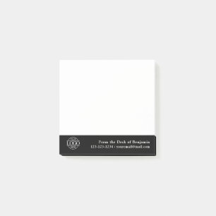 Office Custom Modern Simple Logo From the Desk of Post-it Notes
