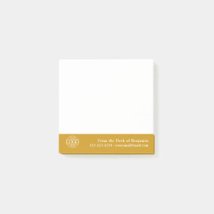Office Custom Modern Simple Logo From the Desk of Post-it Notes