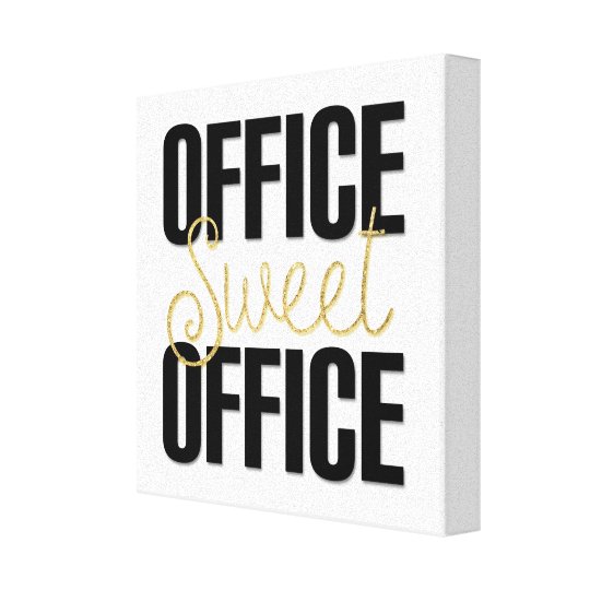 Office Decor Wall Art Gold Glitter Coworker Gift