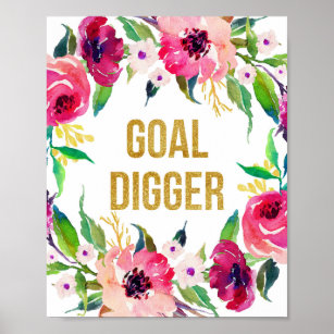 Office Desk Accessories For Women, Goal Digger Poster