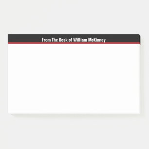 Office Desk Memo Monogram Modern Black,Red,White Post-it Notes