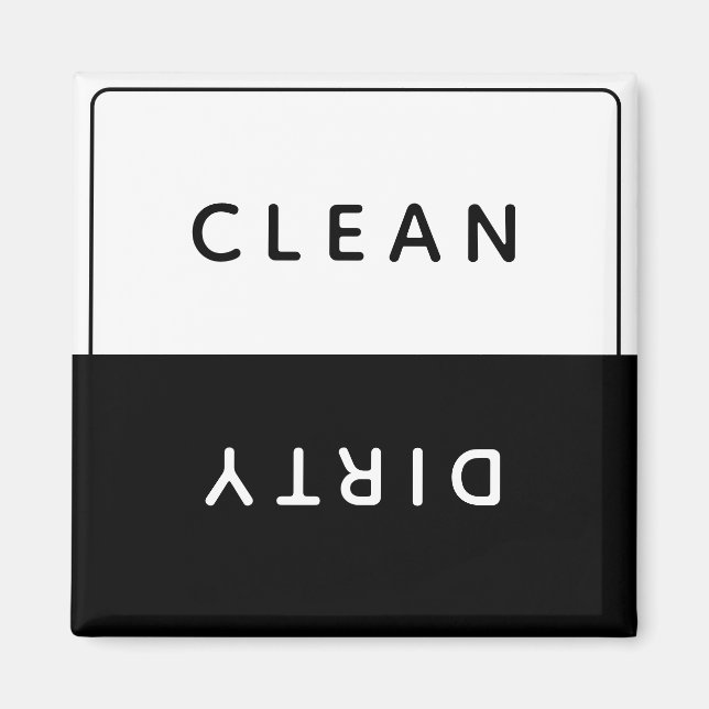 Office Dishwasher Notices Clean & Dirty Magnet (Front)