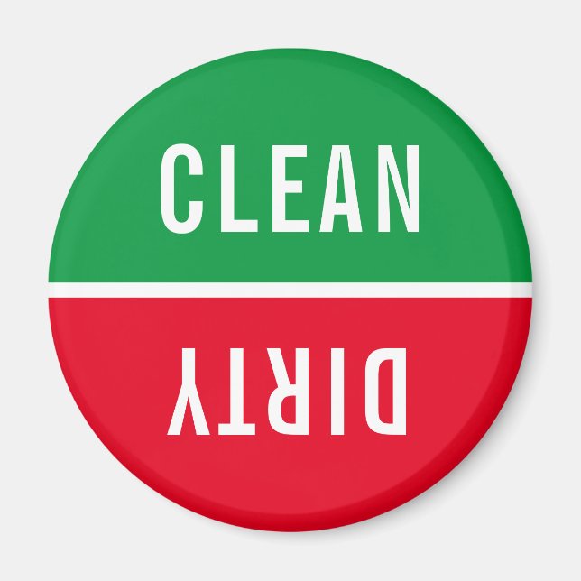 Office Dishwasher Notices Clean & Dirty Magnet (Front)