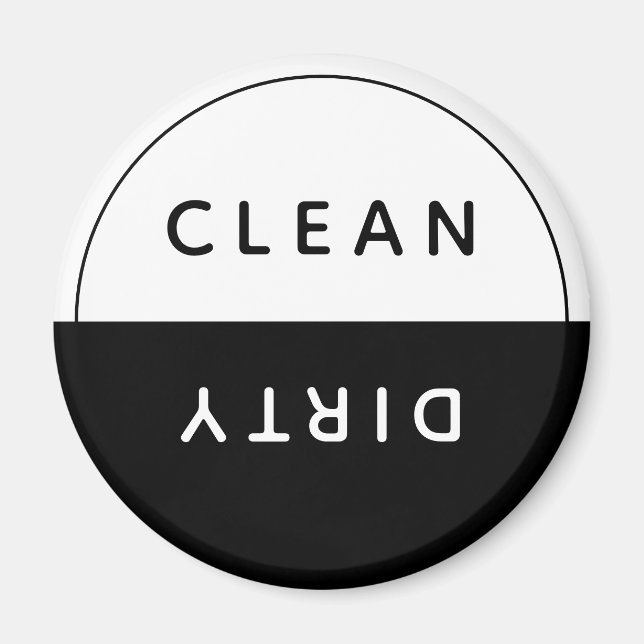 Office Dishwasher Notices Clean & Dirty Magnet (Front)