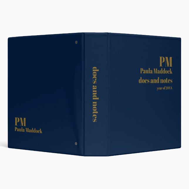 Office Docs and Notes Custom Name/Title Binder (Background)