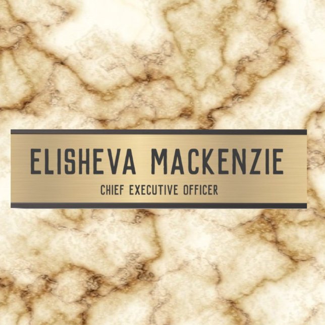 Office Door Name Plate Sign - Gold and Black (Creator Uploaded)