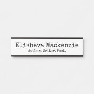 Office Door Sign Signs Typewriter Name Plate