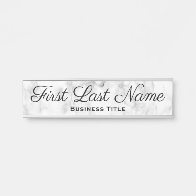 Office Door Signs Simple Grey Marble Coloured Sign (Front)