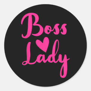Office Employee Bosses Day Female Boss Ceo Manager Classic Round Sticker