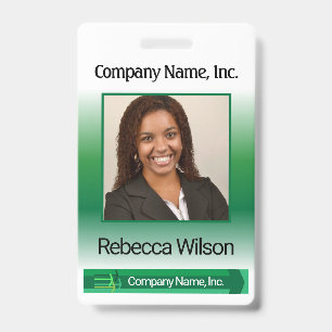 Office Employee Picture Badge - Green